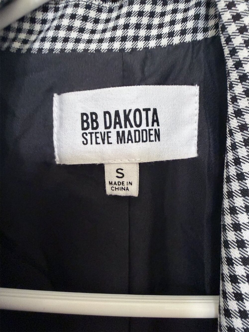 BB Dakota X Steve Madden Houndstooth Oversized Blazer Size S - Picture 5 of 6